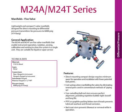 AGI M24A/M24T Series - 5 Valve DP Manifolds
